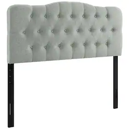 Annabel Upholstered Fabric Queen Headboard by Modway - Gray