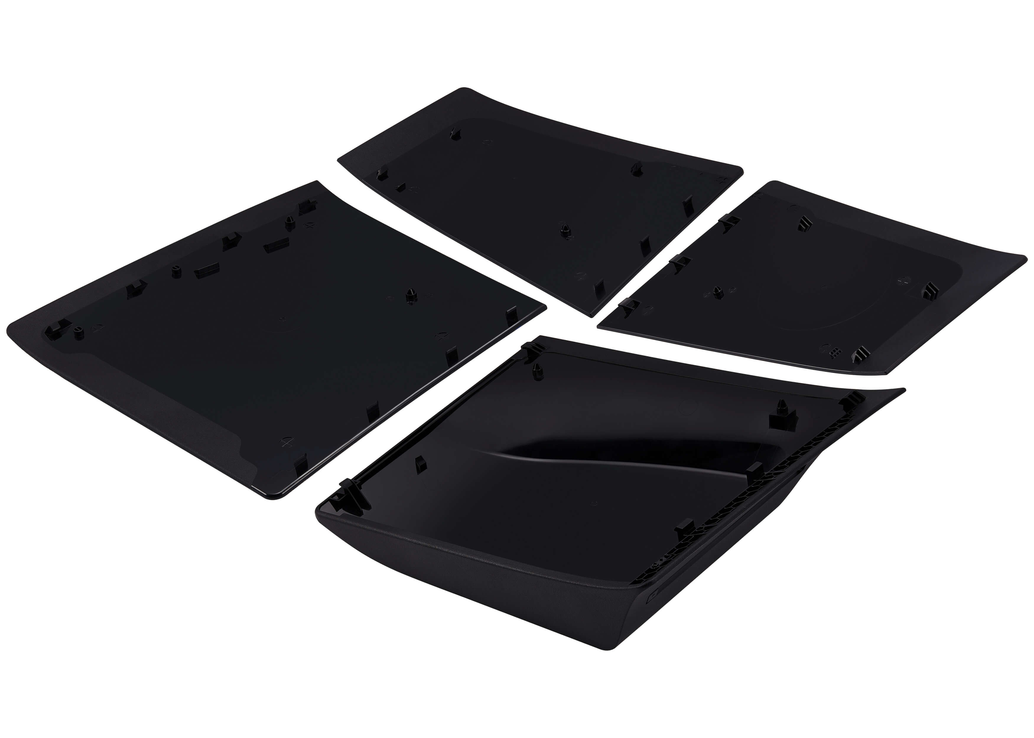 Alt View 2. MobileSentrix - Gran Turismo 7 - PlayStation 5 Slim Disc Edition Compatible Console Faceplate Covers - Black.
