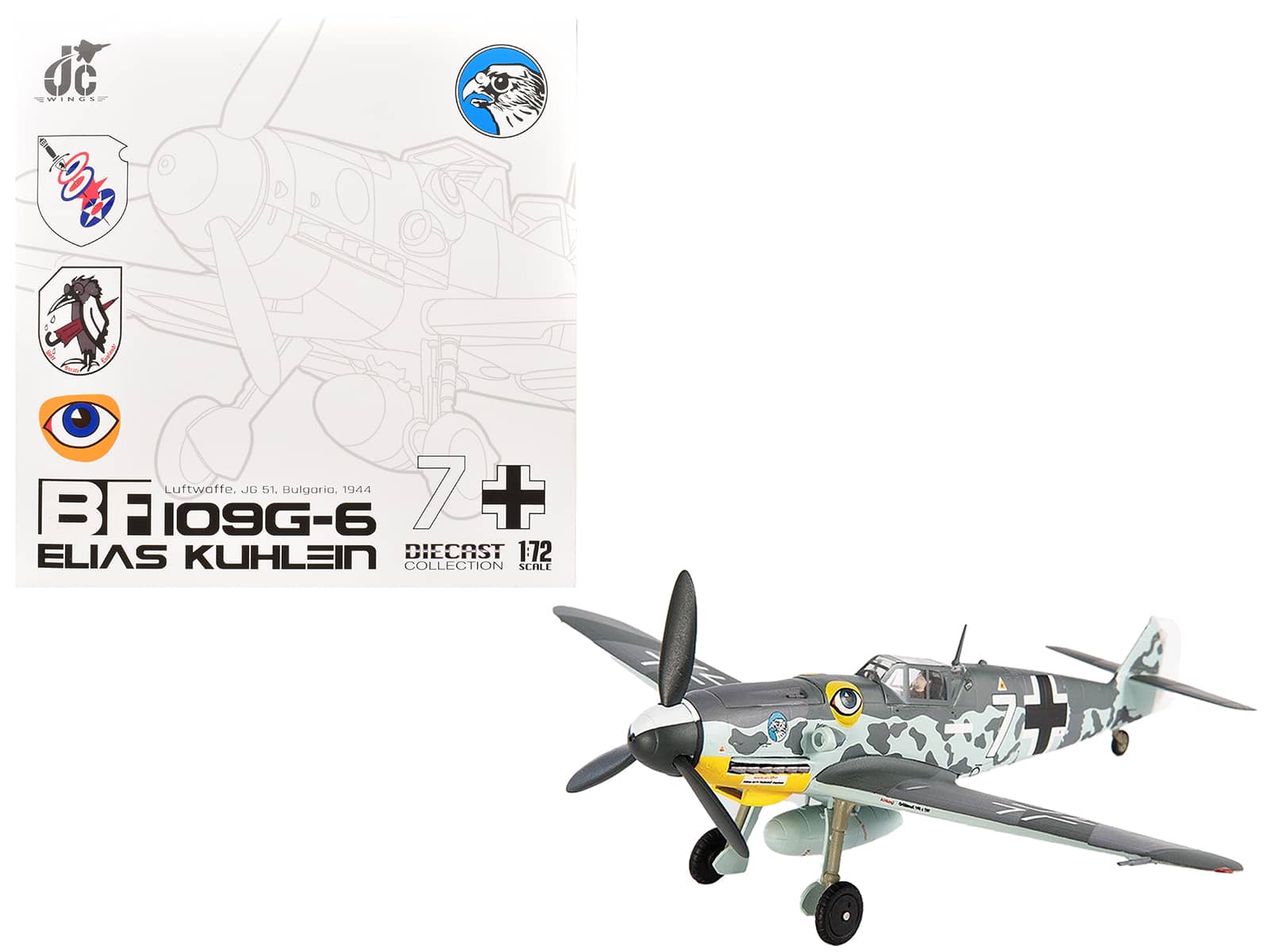 "Messerschmitt BF 109G-6 Fighter Aircraft ""JG 51, Bulgaria"" (1944) German Luftwaffe 1/72 Die Cast Model by JC Wings" price history on PriceWatchPro