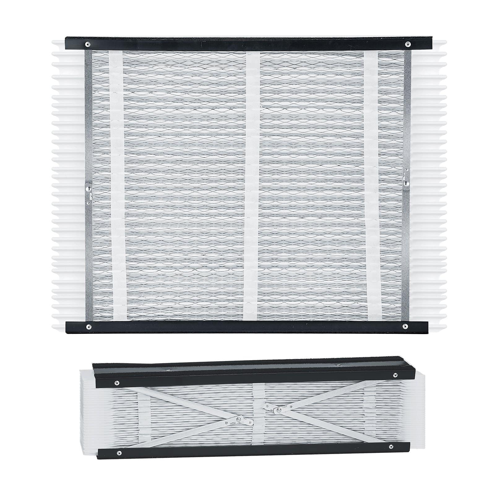 Glintex - Air Filter, 20x25x4 Furnace Filter MERV 16, Electrostatic Pleated HVAC AC Filter 2-Pack, Captures Dust Smog Dander