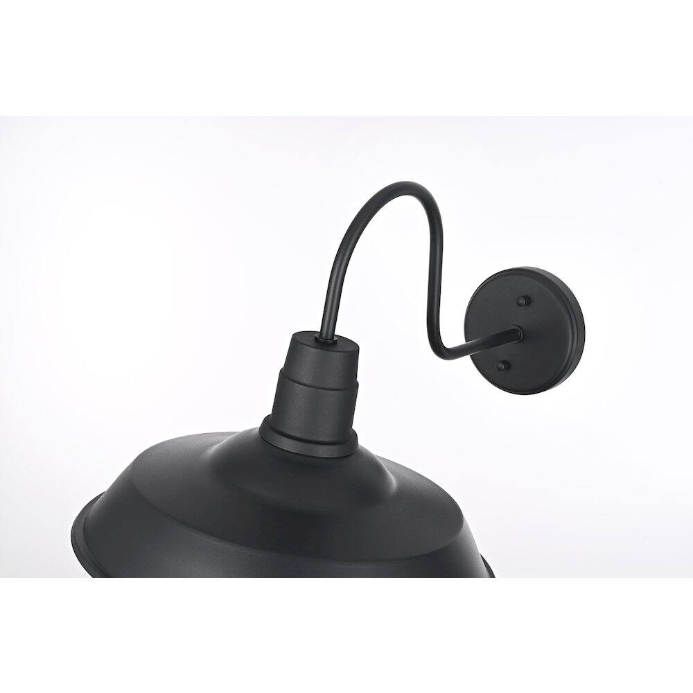 Alt View 1. Elegant Lighting - Rayan 14 Inch Outdoor Wall Sconce In Black - Black.