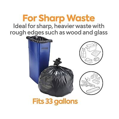 For Sharp Waste  
Ideal for sharp, heavier waste with rough edges such as wood and glass  
Fits 33 gallons