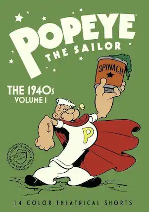 Front. Popeye The Sailor: The 1940s Volume 1 - BluRay.