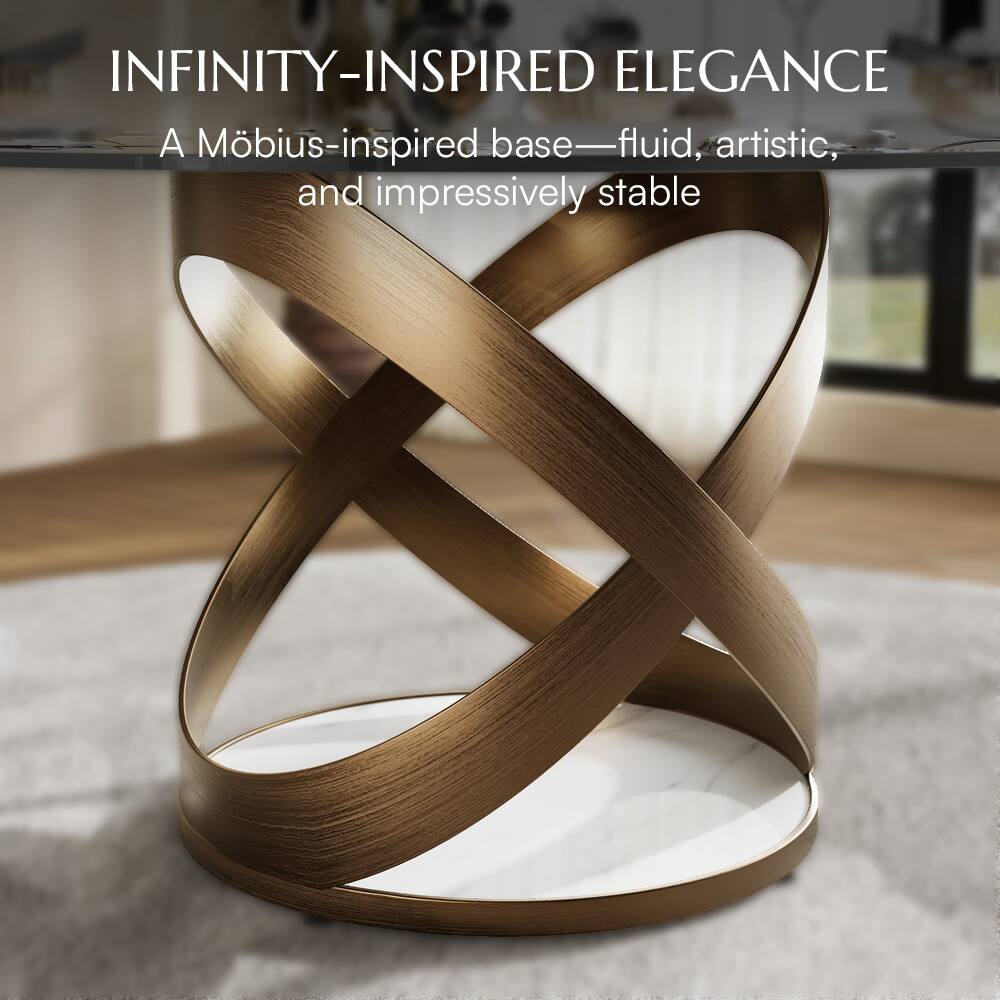 INFINITY-INSPIRED ELEGANCE  
A Möbius-inspired base—fluid, artistic, and impressively stable