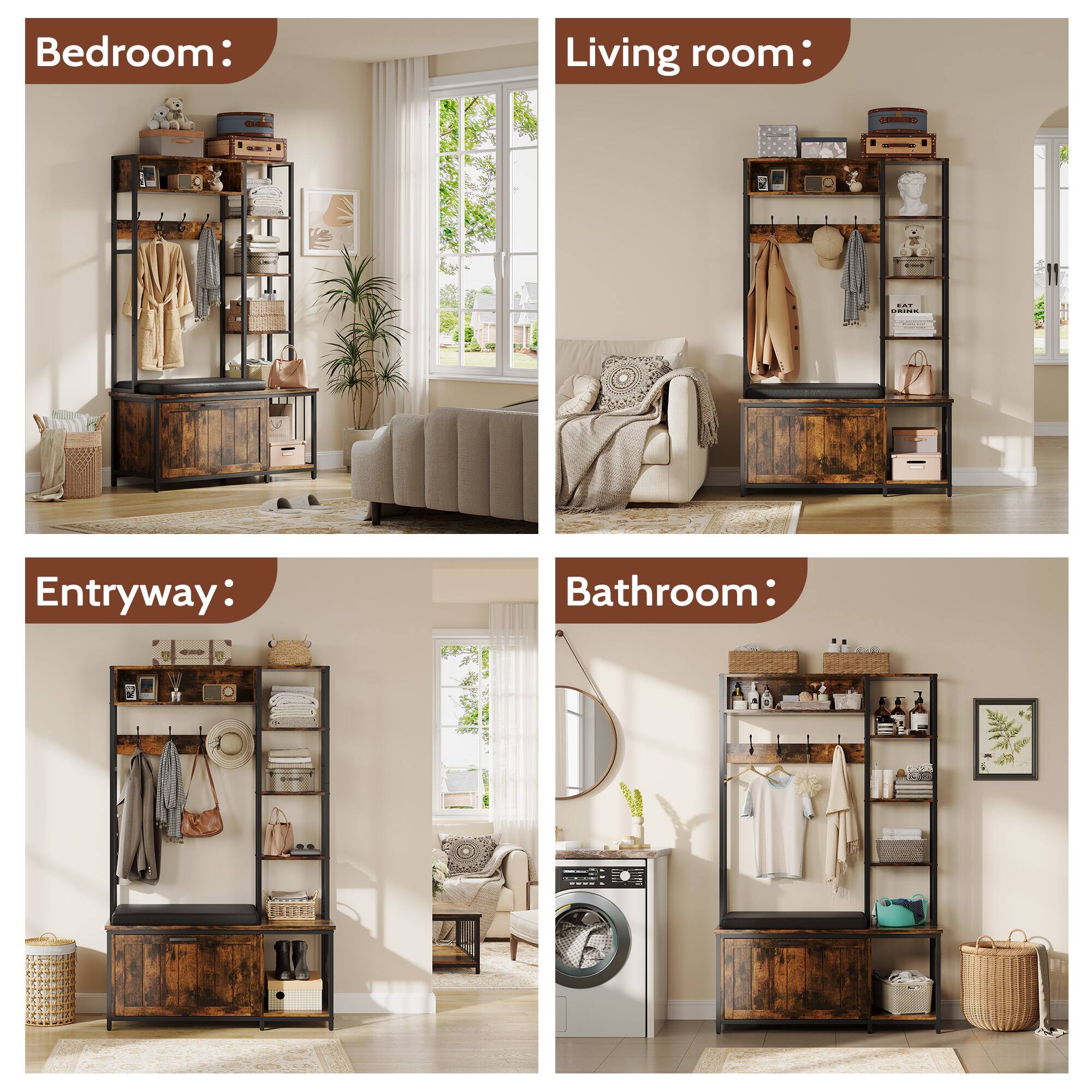 Bedroom:  
Living room:  
Entryway:  
Bathroom: