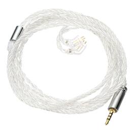Unique Bargains - IEM Earphone Cable 1.2M, 28AWG 4-Core High Purity -Plated HiFi Replacement for Ananda Arya HE400SE (2.5mm, TFZ) - Silver