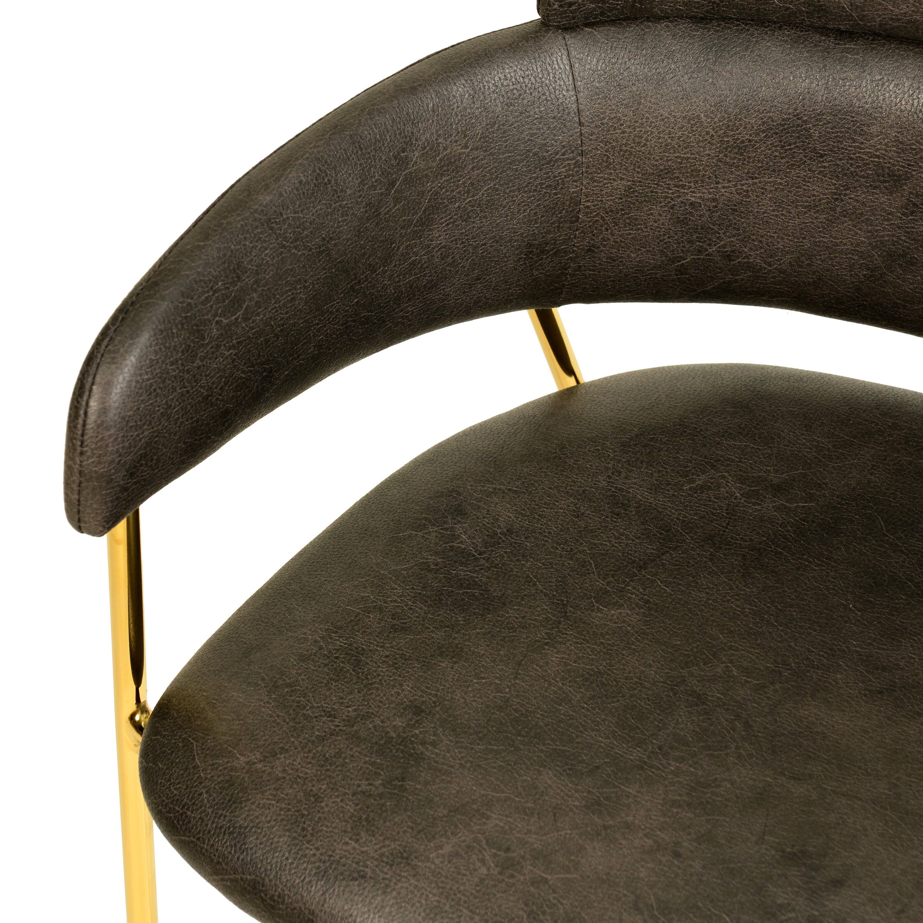 Alt View 5. LeisureMod - Axis 2-PCS Contemporary Leather Dining Side Chair with Ergonomic Curved Backrest - Charcoal.