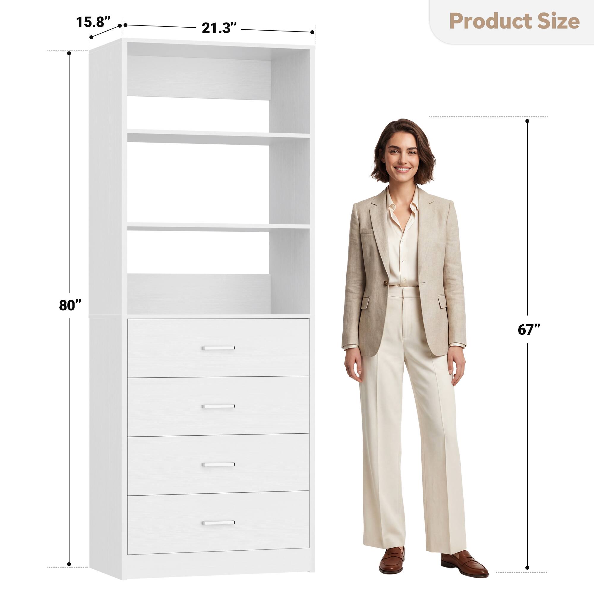 15.8" 21.3" Product Size 80" 67"