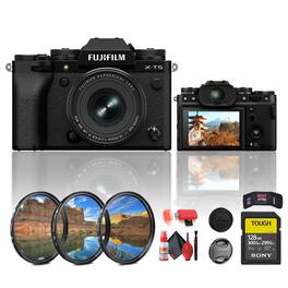 Fujifilm - X-T5 Mirrorless Camera with XF 16-50mm f/2.8-4.8 Lens (Black) Bundle