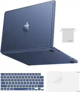 mosiso - Cover for MacBook Neo 13 inch A3404 A18 Pro 2026,4in1 Kit Precision Fit Matte Hard Shell Case with Reinforced Corners - Indigo