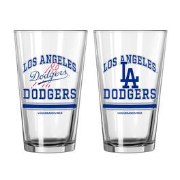 Logo Brands - Los Angeles Dodgers 16oz. Pint Glass Two Pack - Multicolor