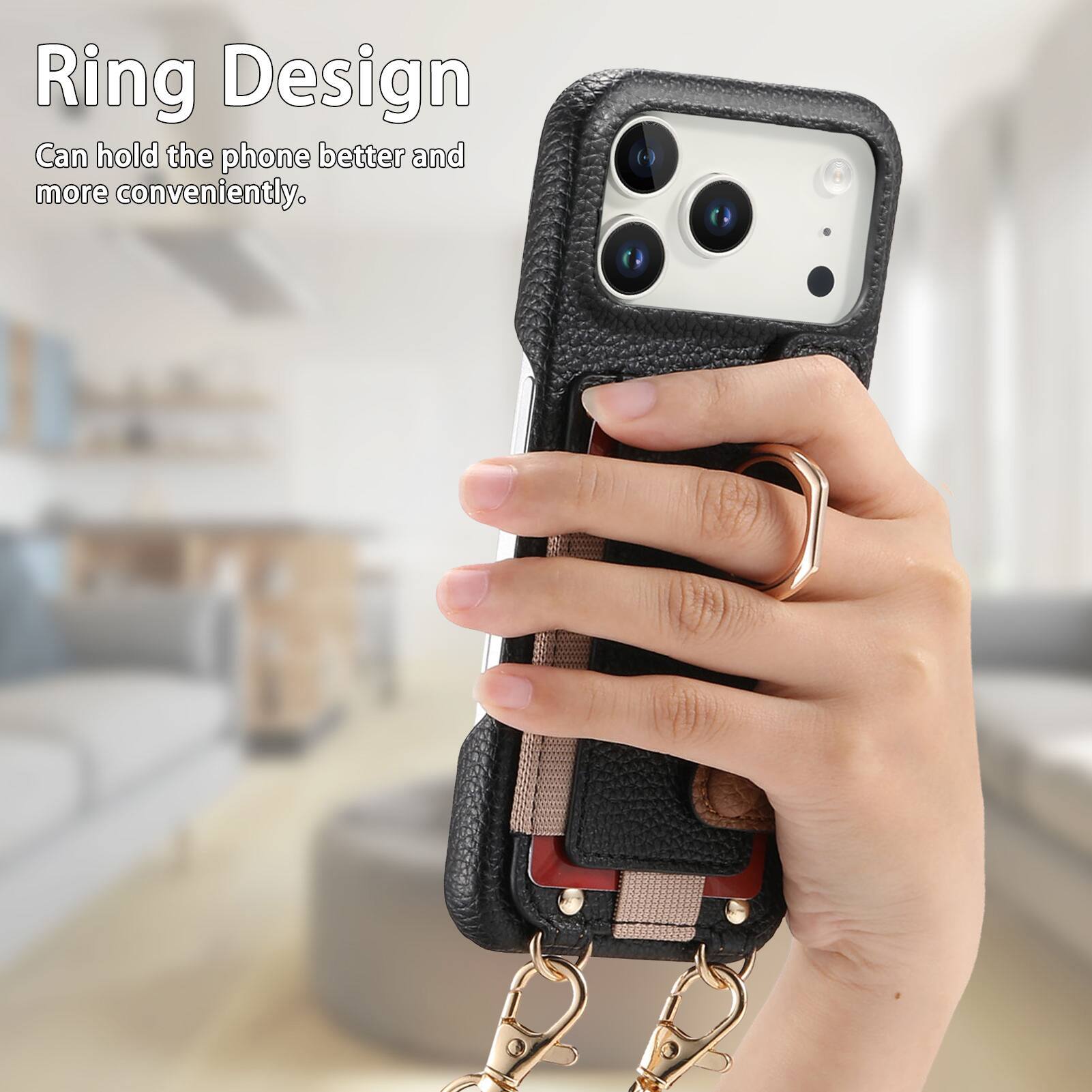 Ring Design  
Can hold the phone better and more conveniently.