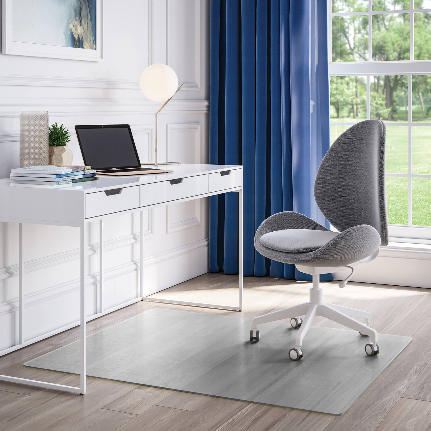 Alt View 2. Deflecto - Deflecto Cm2g142ocb Oceanmat Office Chair Mat For Hard Floors (36 In. X 48 In.) - clear.