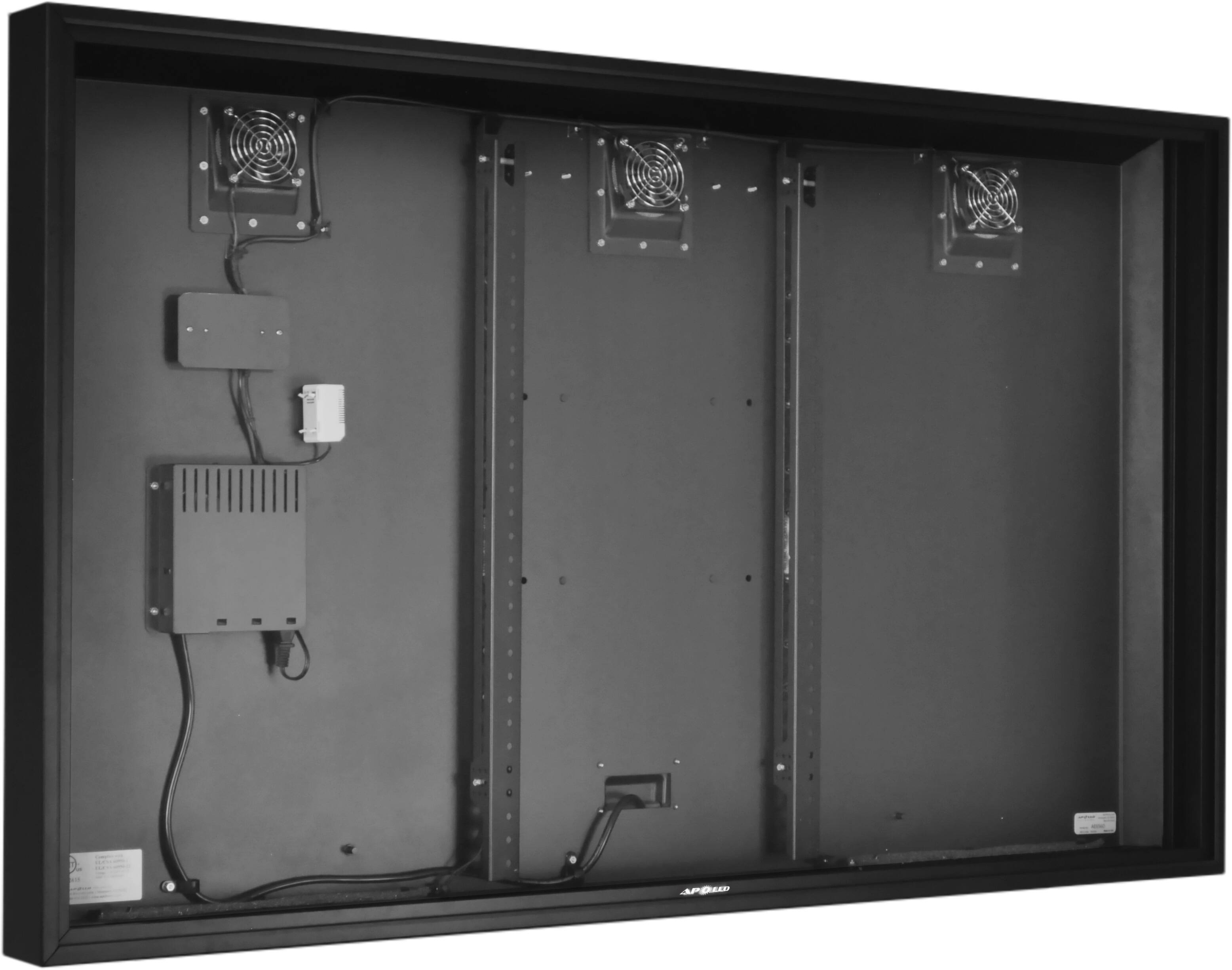 Angle. Apollo Enclosures - Apollo 55" Deluxe Outdoor TV Enclosure for 49" to 55" TVs, Quality Aluminum Construction, UL/CSA certified for safety - Black.