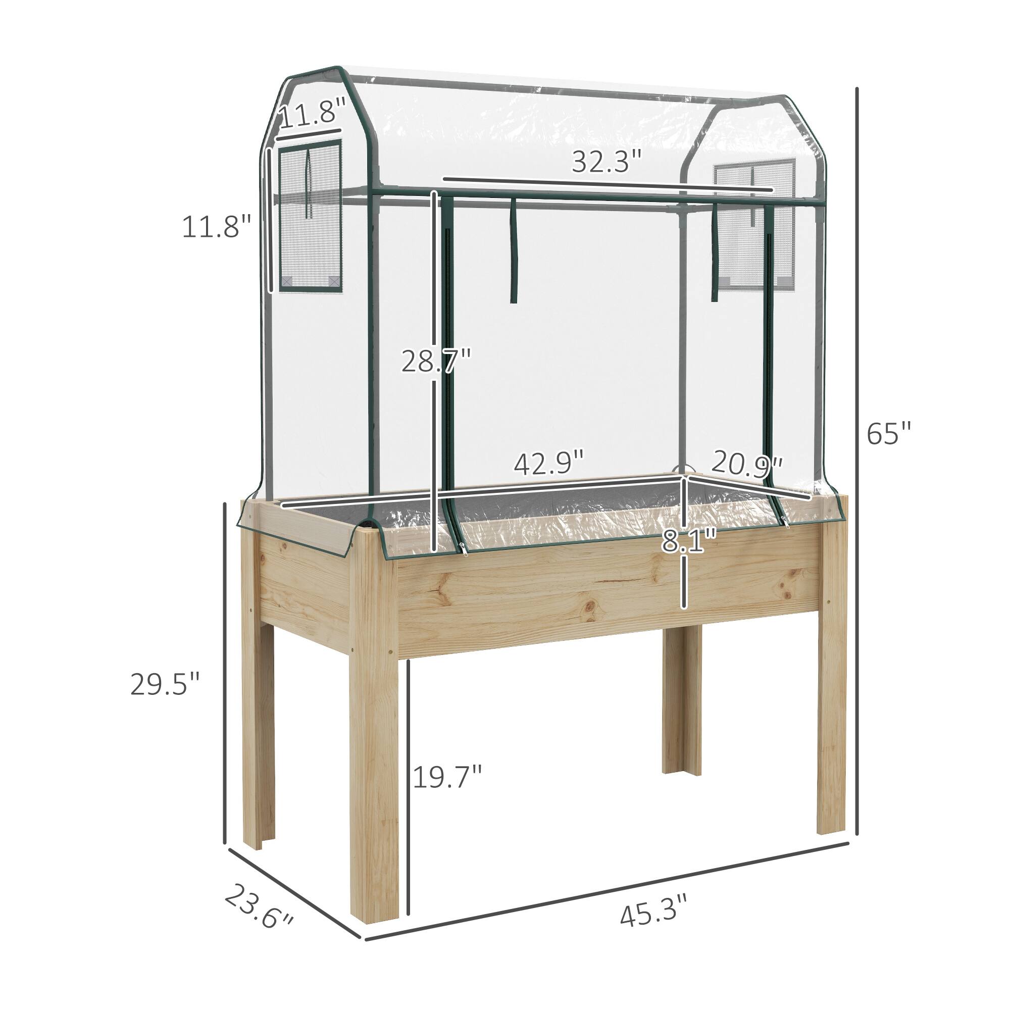 11.8" 32.3" 11.8" 28.7" 42.9" 20.9" 65" 8.1" 29.5" 19.7" 23.6" 45.3"