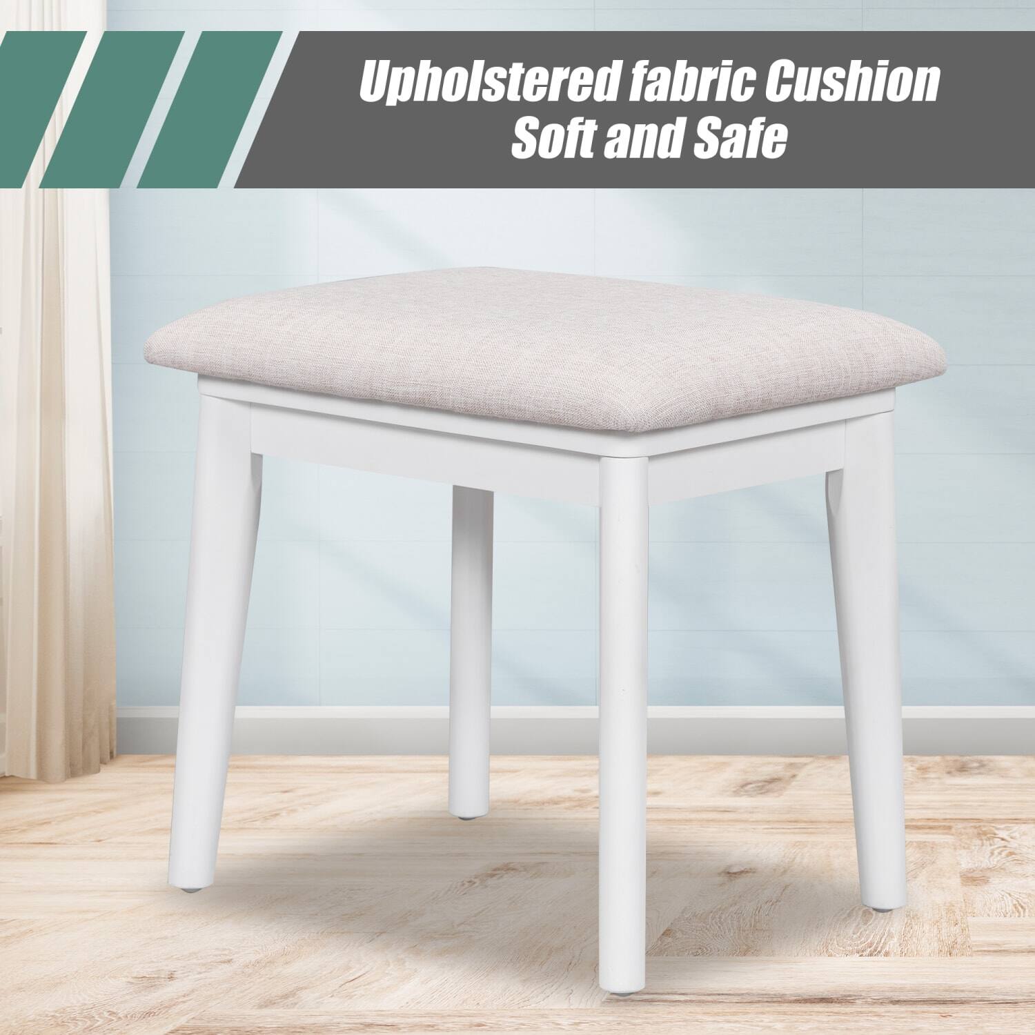 Upholstered fabric Cushion  
Soft and Safe