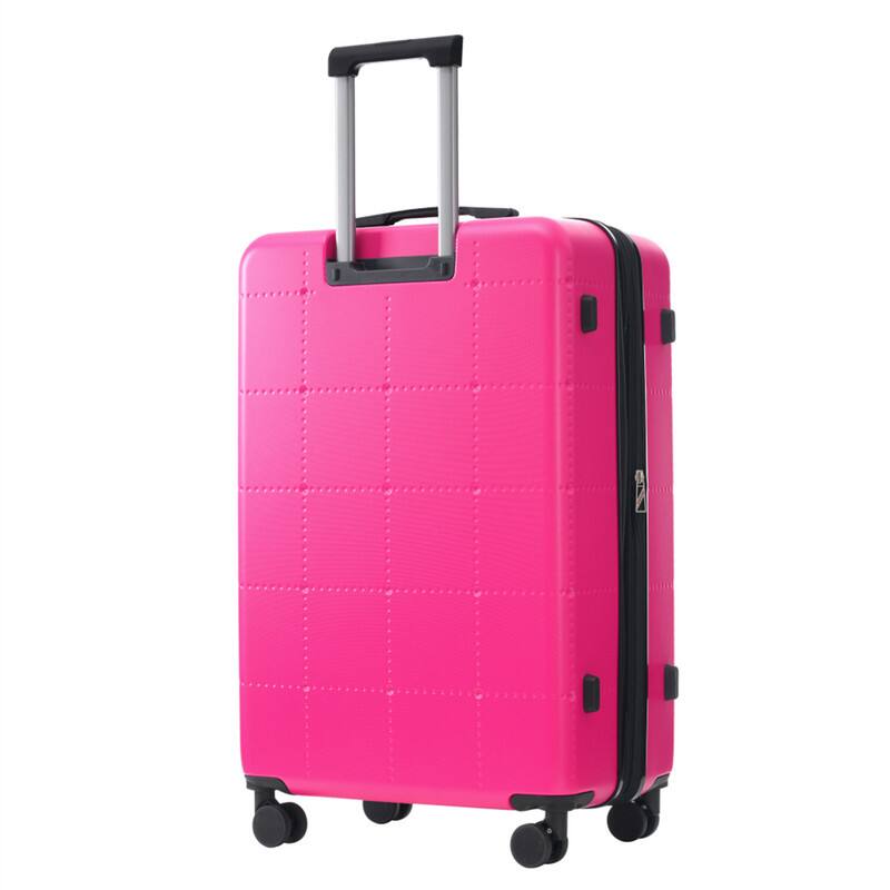 Alt View 7. HTUTWOO - Hardside Luggage - 5 Piece with Bags -20" Half-opening Carry on with USB Port,Expandable 24"/28",Spinner Wheels,TSA Lock - Pink.