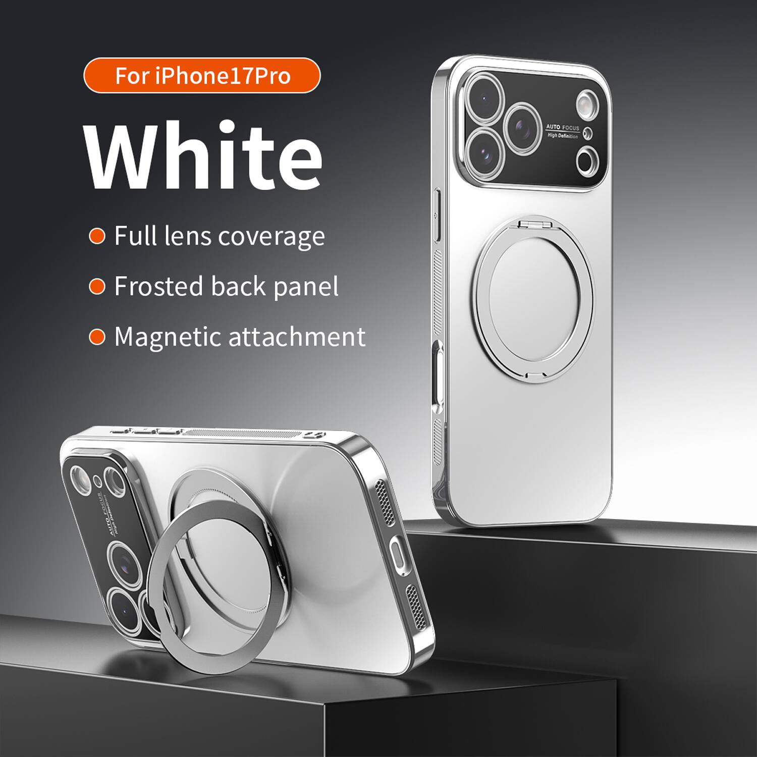 Dteck for Apple iPhone 17 Pro Magnetic Plated Case,with 360 Rotatable ...