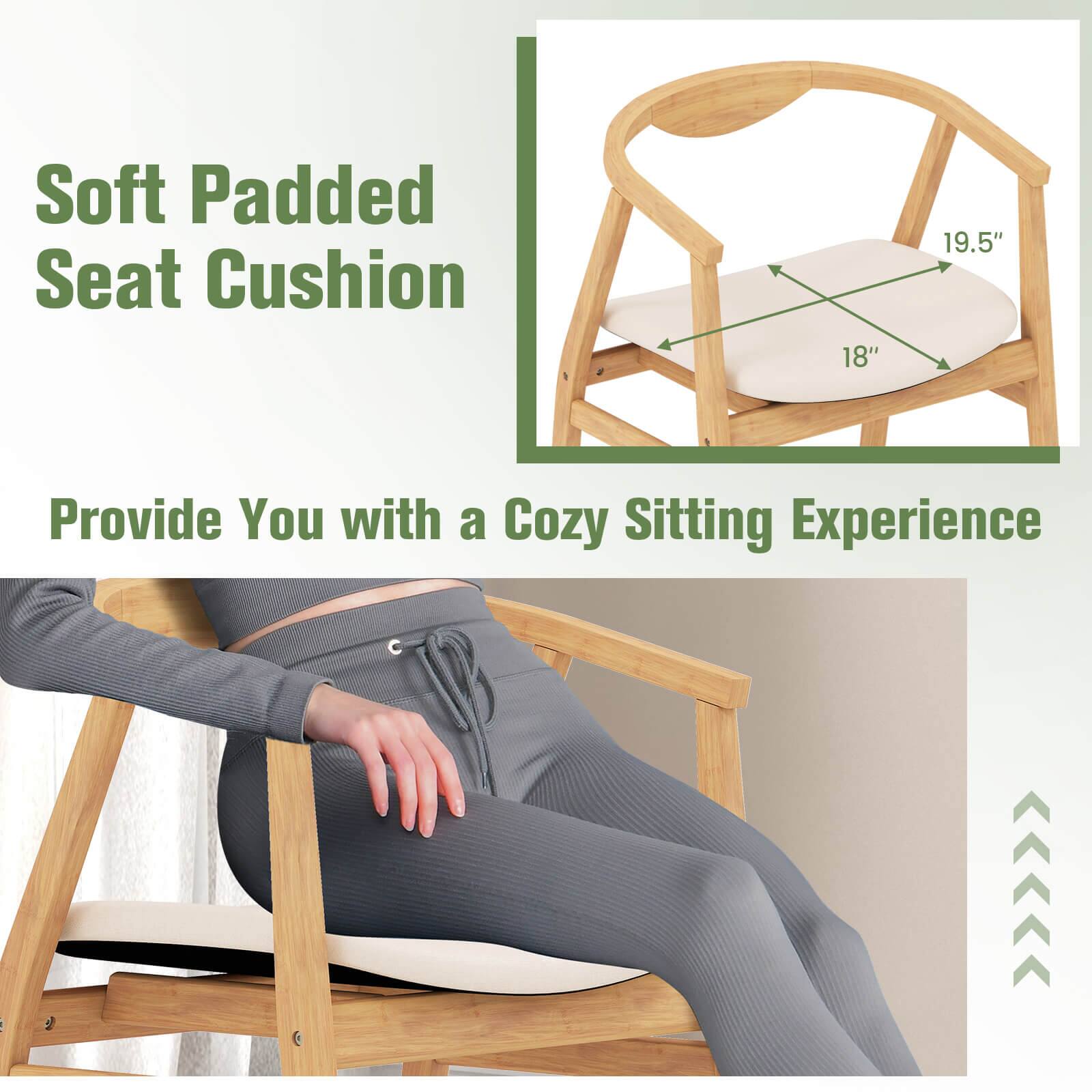 Soft Padded Seat Cushion (18" x 19.5") Provide You with a Cozy Sitting Experience