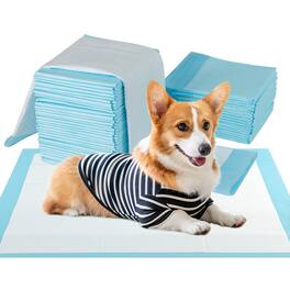 Gymax - 36'' x 24'' (150 Counts) Dog Potty Training Pads Puppy Pee Pads w/6-layer Construction Quick-Drying - Blue