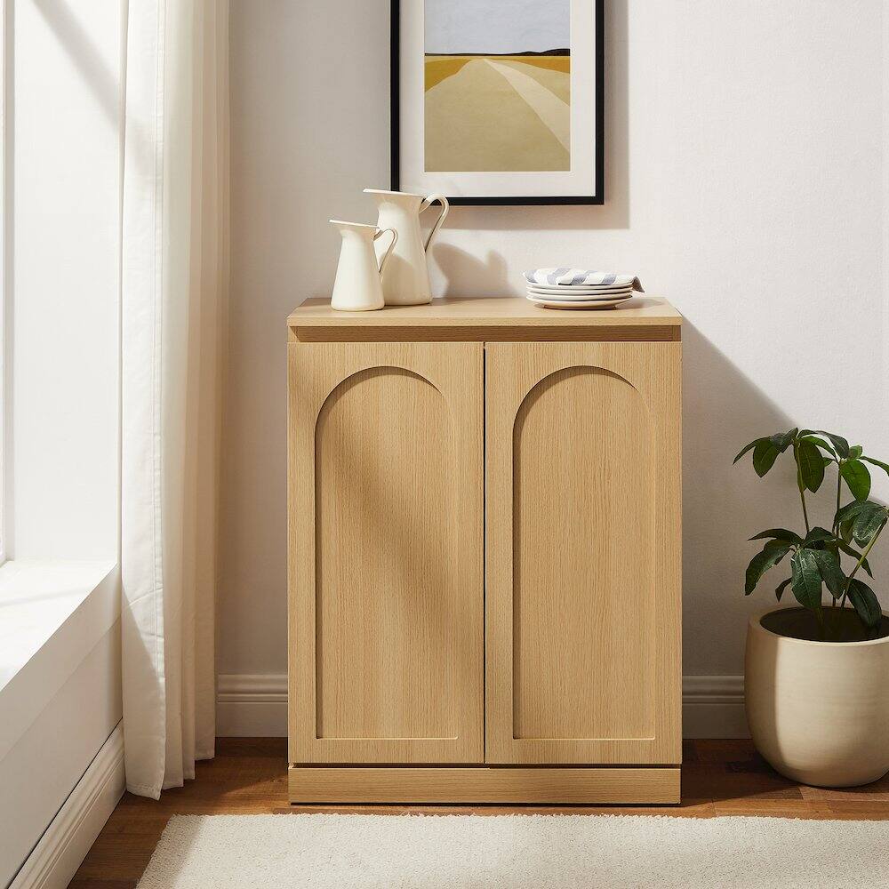 Alt View 6. Crosley Furniture - Marco Kitchen Storage Cabinet - Ash.