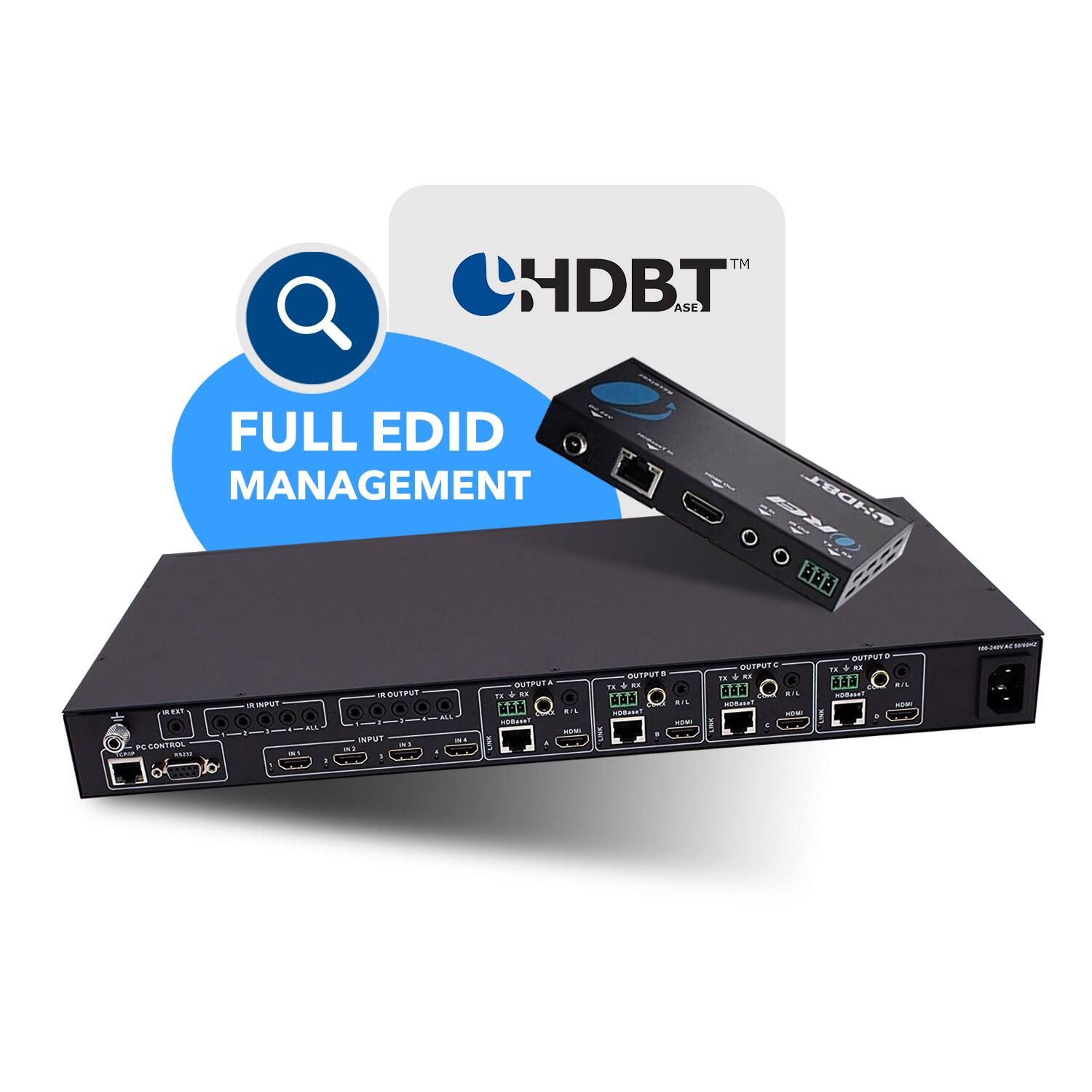 TM HDBT ASF FULL EDID MANAGEMENT CHD&T EA PC CONTROL - SPU INPUT - OUTPUT - RIS - NUTPUT . TE A . AAA pu OUTPUT 3 T . A .I. -AS BUTPUT . TE a MA ada