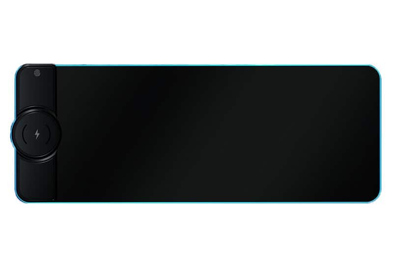 Cluzine - 15W RGB Wireless Charging Mouse Pad Large LED Gaming Desk Mat 800x300mm - Black