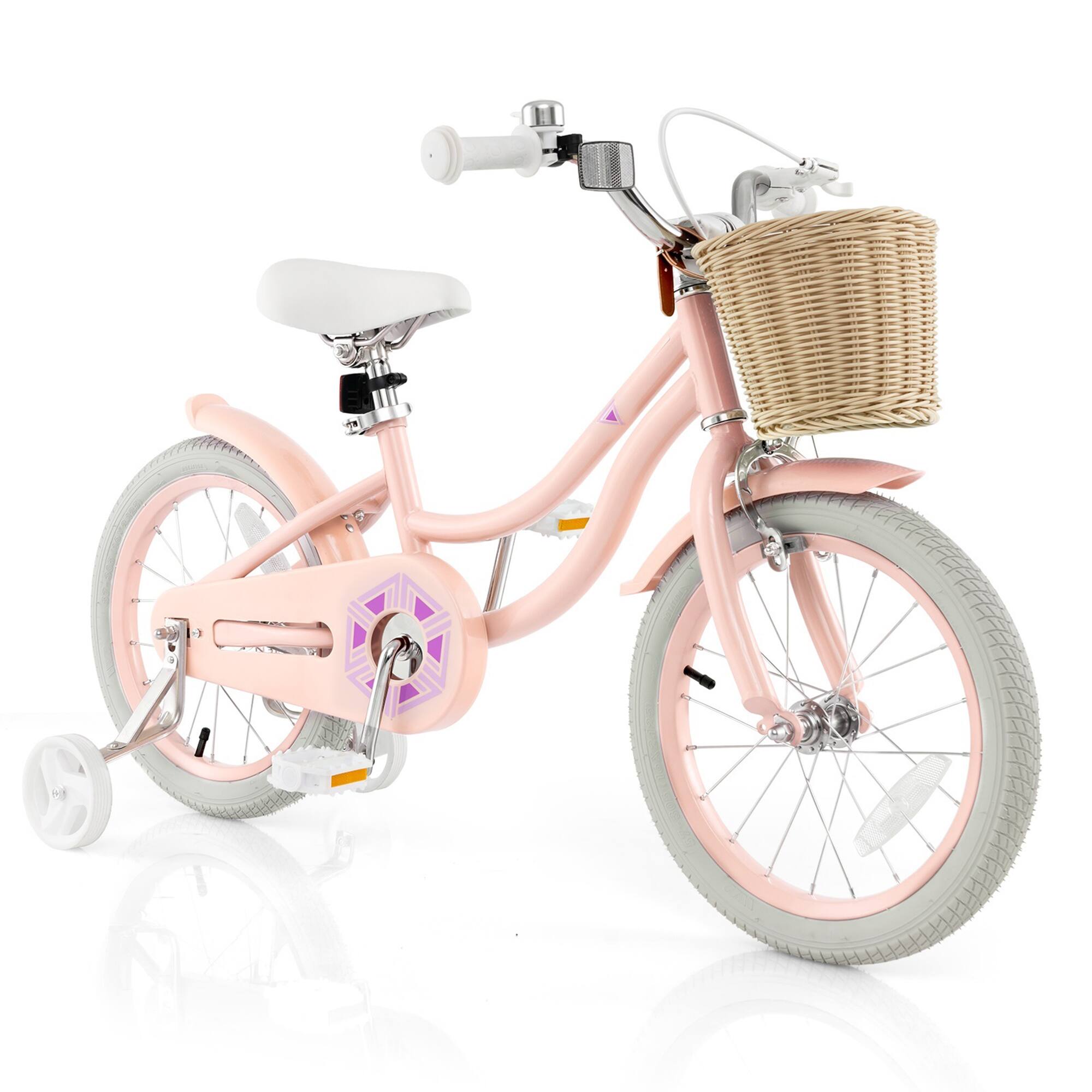 Alt View 1. Gymax - Gymax 16'' Retro Style Kids Bike Bicycle w/ Height Adjustable Handlebar & Seat Pink - Pink.