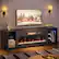 Alt View 3. Bestier - Bestier 70" Gaming TV stand with 36" fireplace cabinets & open storage for TVs up to 75" and PS5 consoles - Black Carbon Fiber.