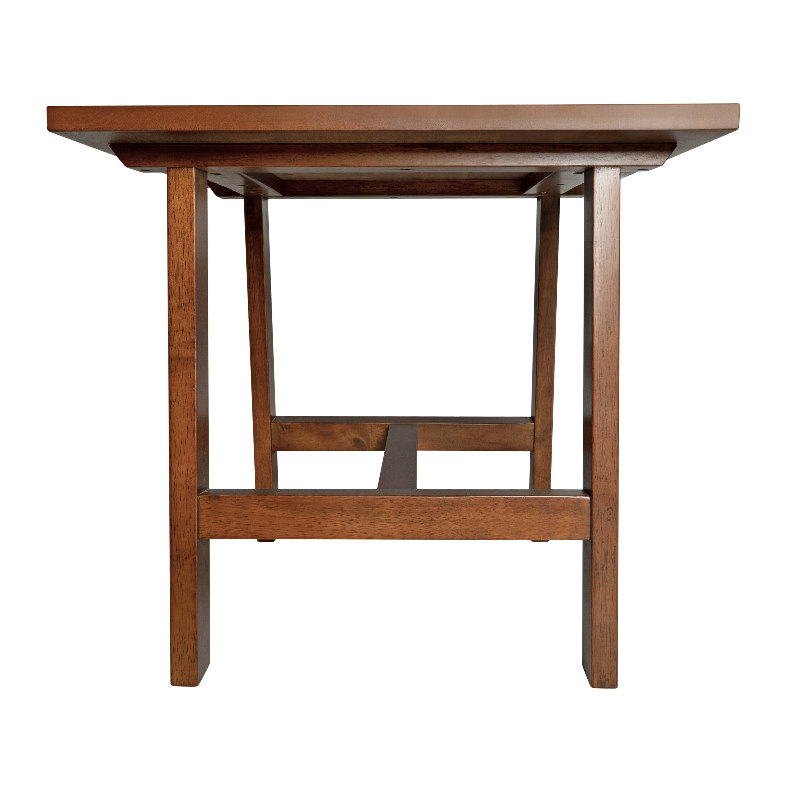 Alt View 7. Emma + Oliver - Saul Solid Wood Farmhouse Trestle End Table - Walnut.