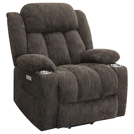 Manhattan Lane - Limi Power Lift Recliner Chair, , USB Port, Cupholders - Brown
