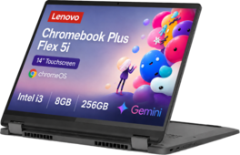 Lenovo - Flex 5i Chromebook Plus Laptop with Gemini -14" FHD+ Touchscreen - Intel Core i3 - 8GB RAM - 256GB SSD - Chrome OS - Gray