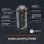 Upgraded BITE Remote to Get GPS Distances Push Button to Get Audible GPS Distances Through Speaker Upgraded Integrated BITE Magnetic Cart Mount Premium Audio Quality USB-C Charging Port & USB-A Power Bank Built-in Microphone to Take & Make Calls Rechargeable Battery 14+ Hour Battery Life Audible Front/Center/Back Distances From Remote Or Speaker NEW Battery Life Indicator Bushnell GOLF Bushnell GOLF Bushnell Golf Mobile App Included WINGMAN 2 FEATURES