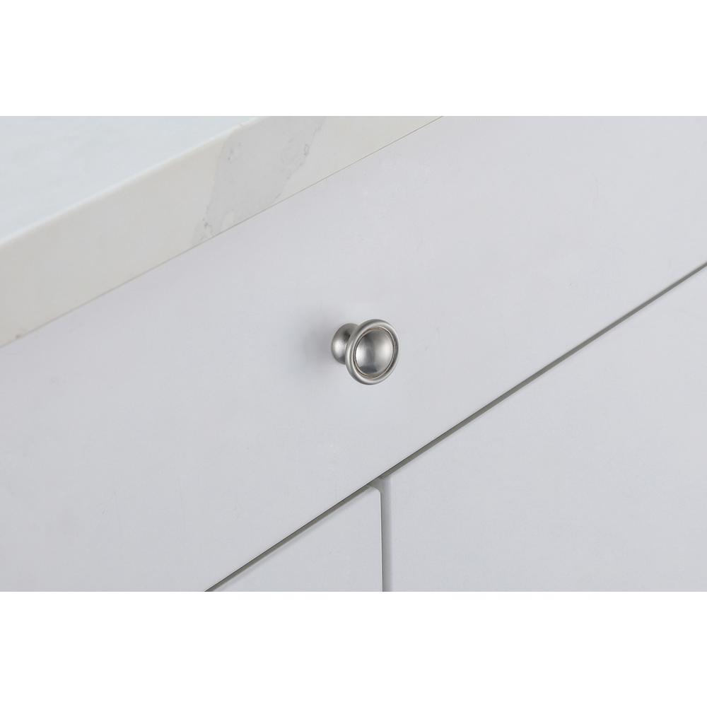 Alt View 1. Elegant Decor - Kadea 1.2" Diameter Brushed Nickel Mushroom Knob Multipack (Set of 10) - Brushed Nickel.