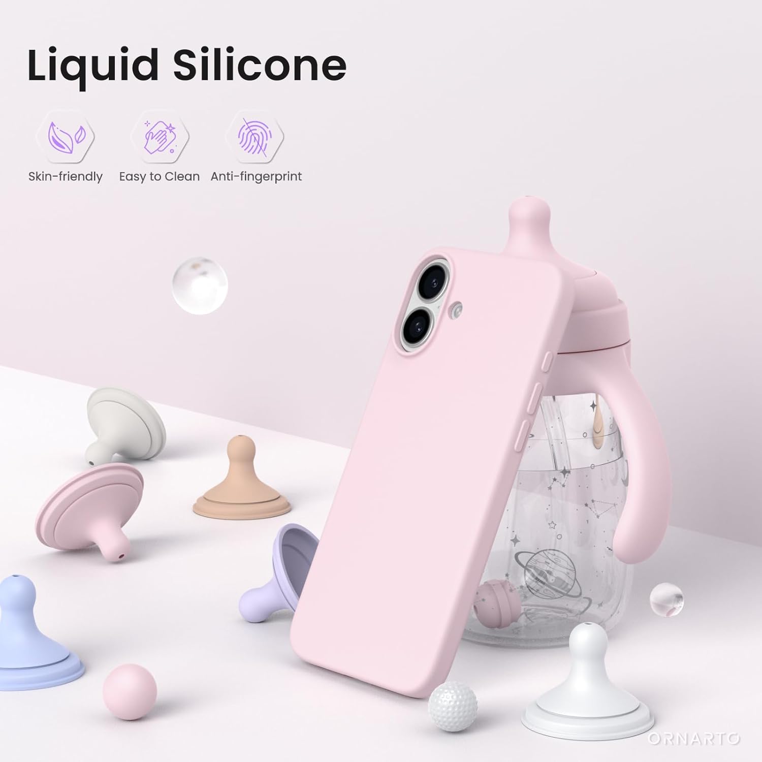 Liquid Silicone Skin-friendly Easy to Clean Anti-fingerprint ORNARTO