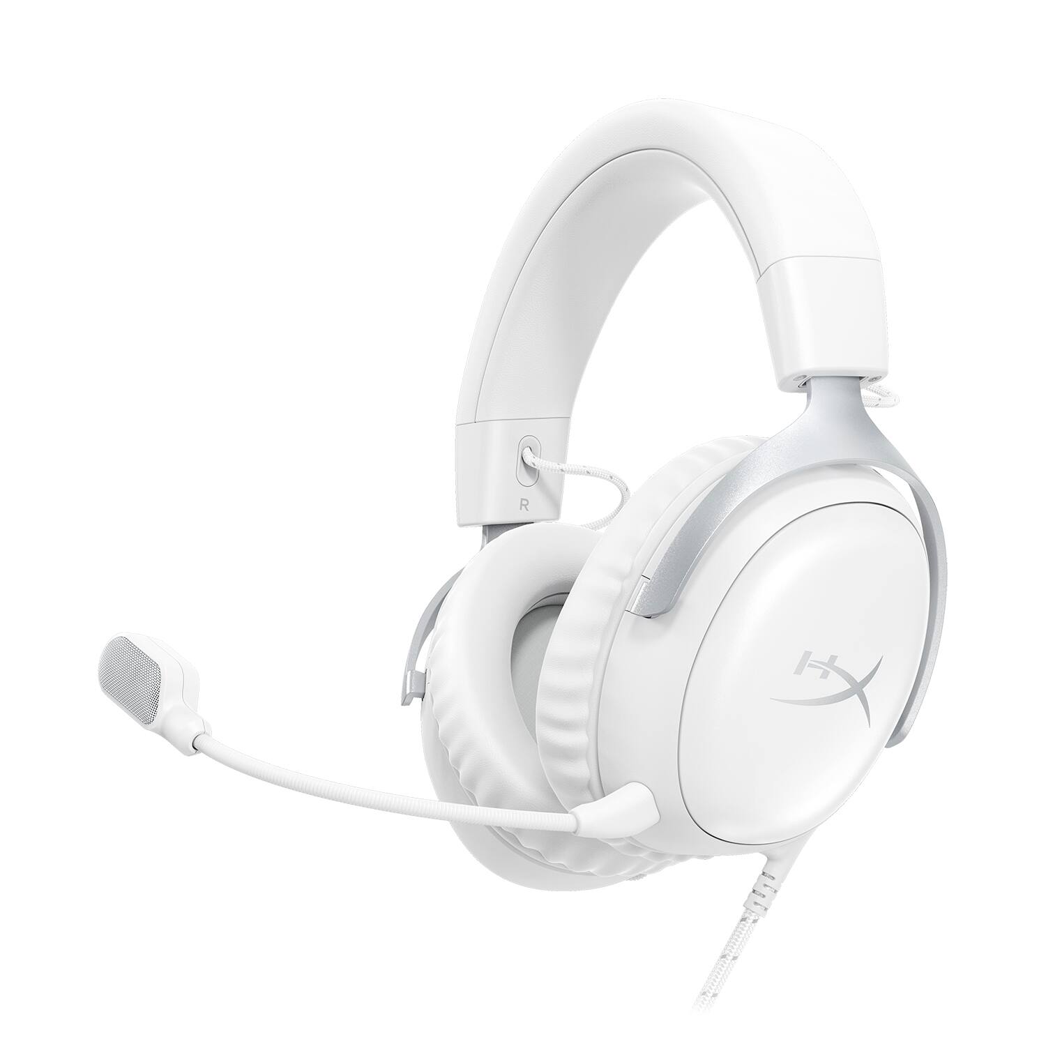 Front. HyperX - HyperX Cloud III - Gaming Headset (White) - White.