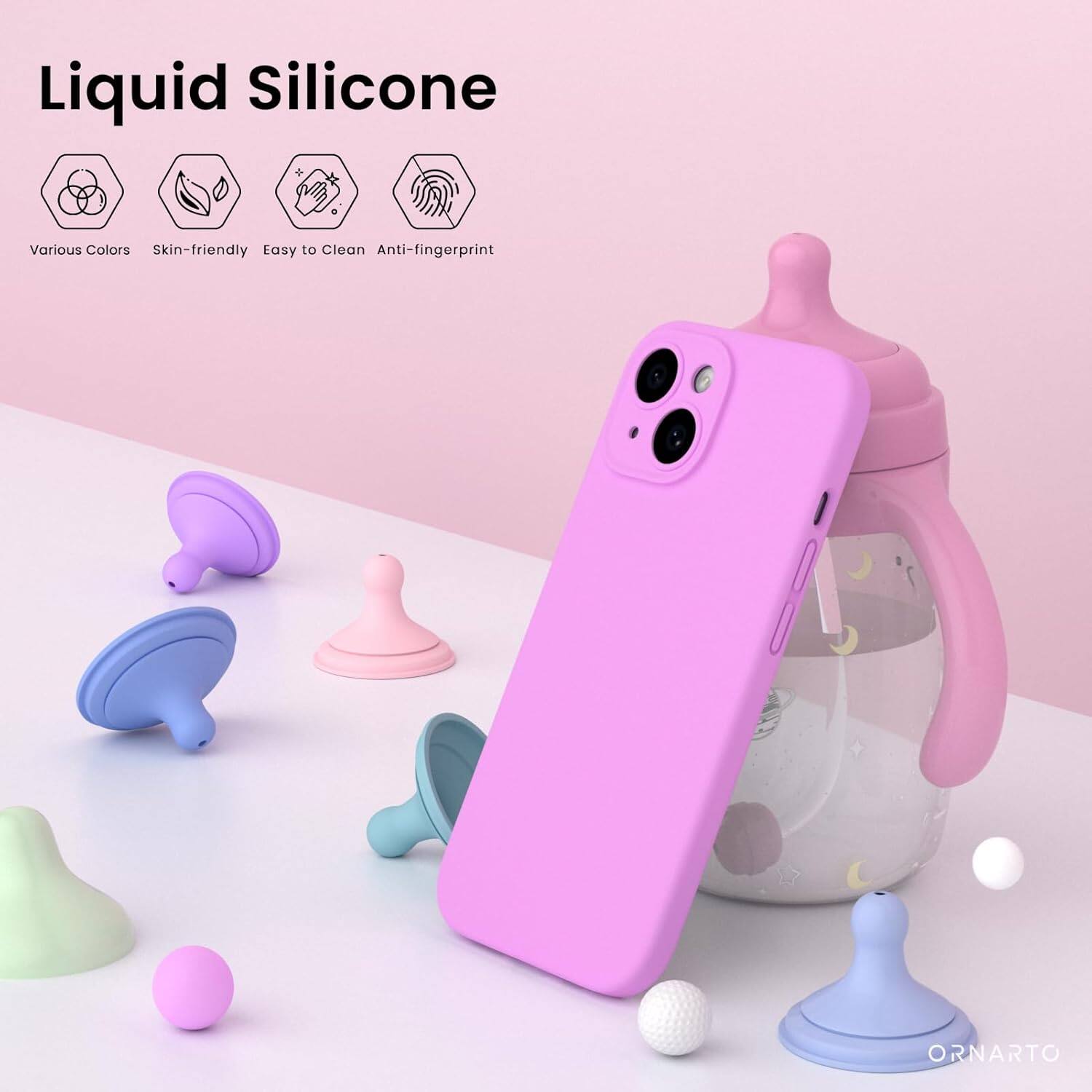 Liquid Silicone, Various Colors, Skin-friendly, Easy to Clean, Anti-fingerprint, ORNARTO