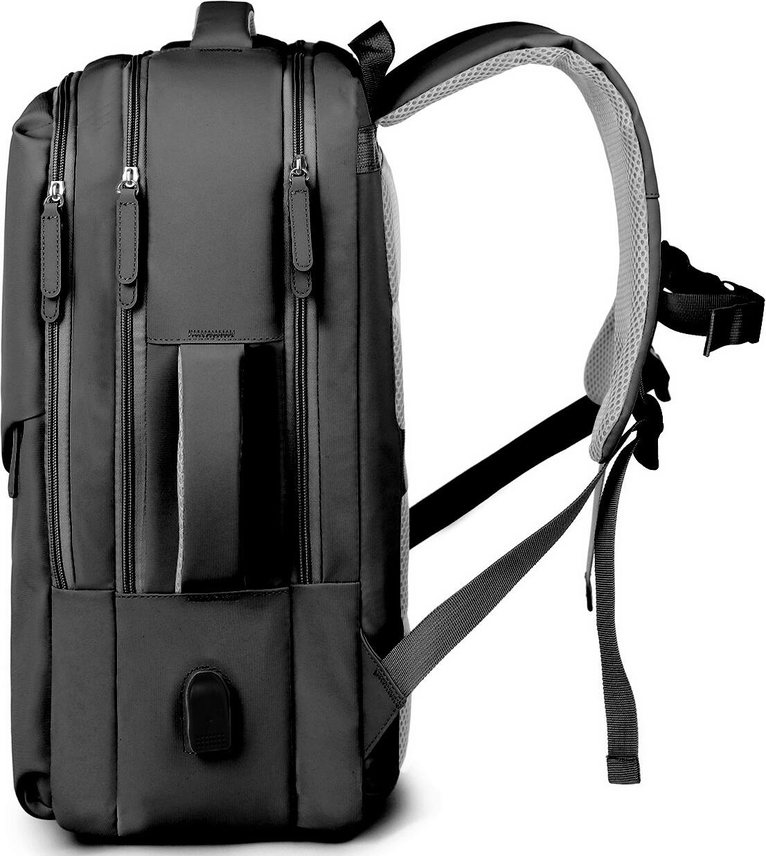 Alt View 13. SaharaCase - Water Resistant Backpack with USB Charging port for and fits up to 17.3" laptop - Black.