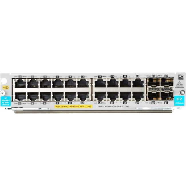 HP - HPE 20-port 10/100/1000BASE-T PoE+ / 4-port 1G/10GbE SFP+ MACsec v3 zl2 Module - For Data Networking, Optical Network - Unknown price history on PriceWatchPro