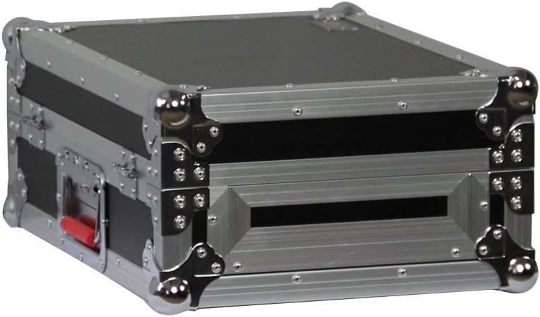 Angle. Gator - Tour Case for 12-Inch DJ Mixers with Plywood Construction and Rear Cable Access Ports.