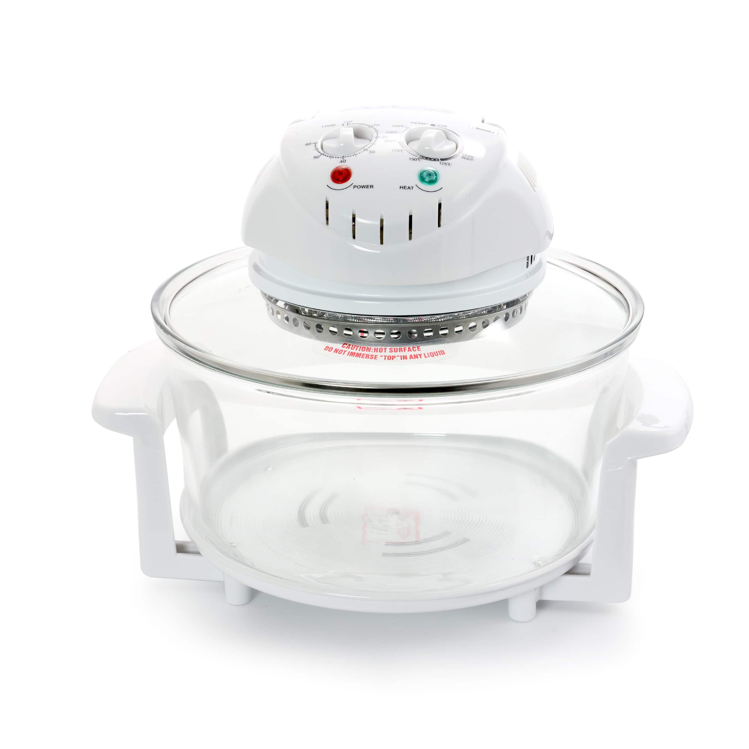 MegaChef - Multipurpose Countertop 14.25 Inch Halogen Oven Air Fryer/Rotisserie/Roaster - White
