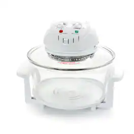 MegaChef - Multipurpose Countertop 14.25 Inch Halogen Oven Air Fryer/Rotisserie/Roaster - White