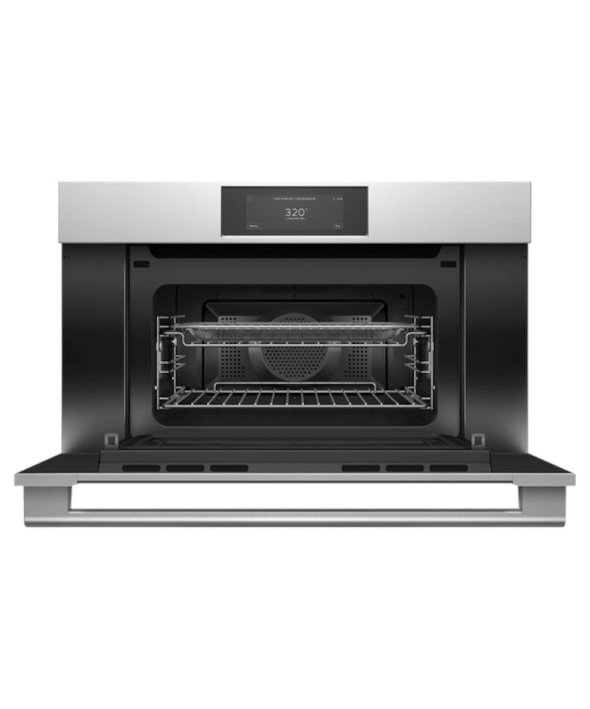 Alt View 11. Fisher & Paykel - 30" 1.7 Cu. Ft. Single Convection Speed Oven, 6.8" Touch Screen - Compact - Stainless Steel.
