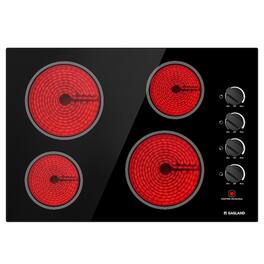 GASLAND - 30 inches Radiant Electric Cooktop with 4-Elements and Mechanical Knob ETL - Black