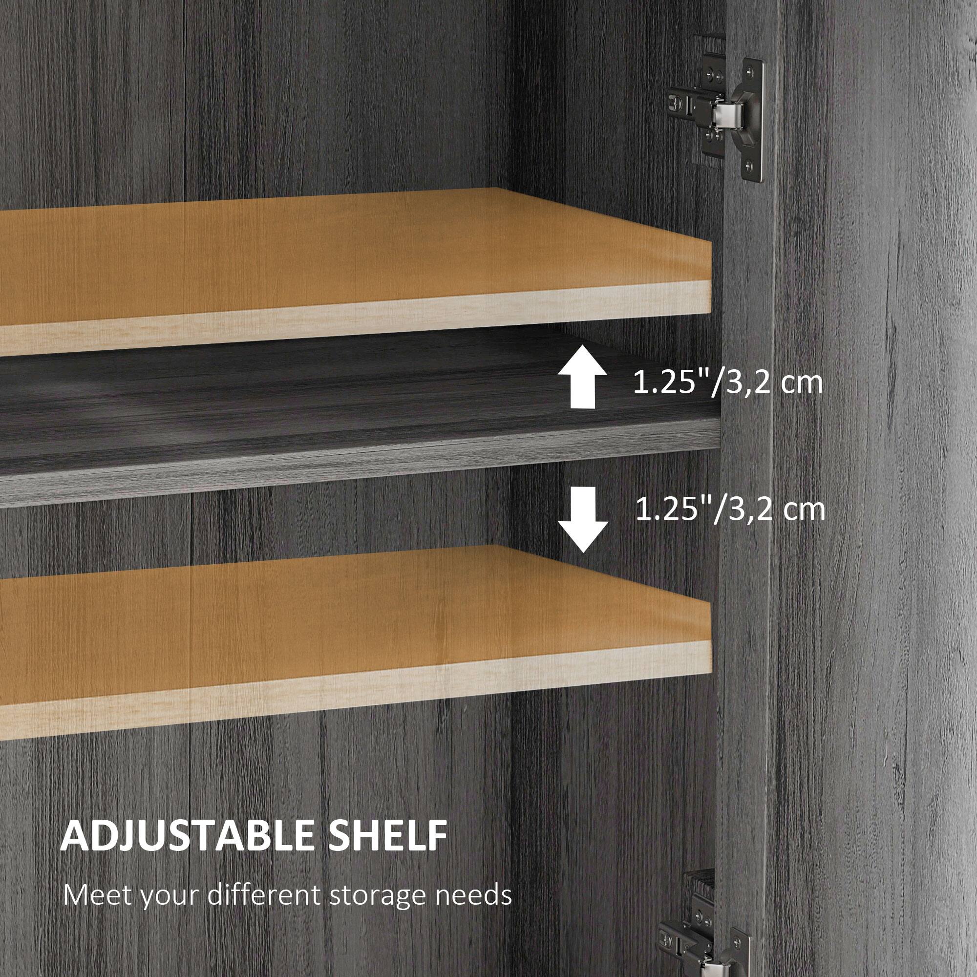 ADJUSTABLE SHELF
1.25"/3,2 cm
1.25"/3,2 cm
Meet your different storage needs