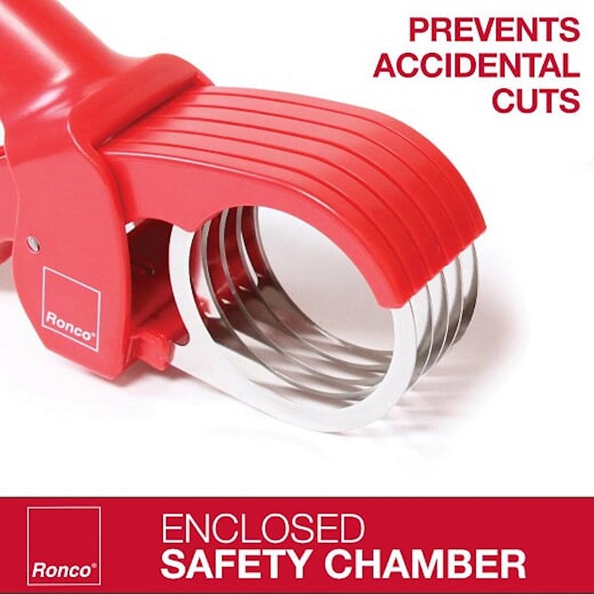 PREVENTS ACCIDENTAL CUTS  
ENCLOSED SAFETY CHAMBER
