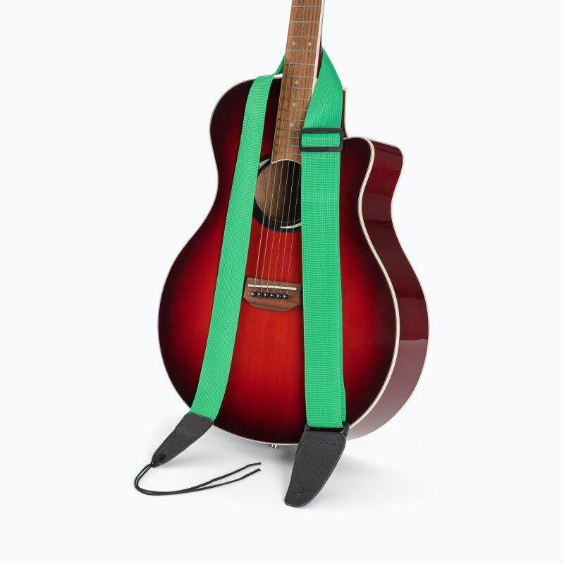 Front. On Stage Stands - On Stage GSA10 Guitar Strap - Black.