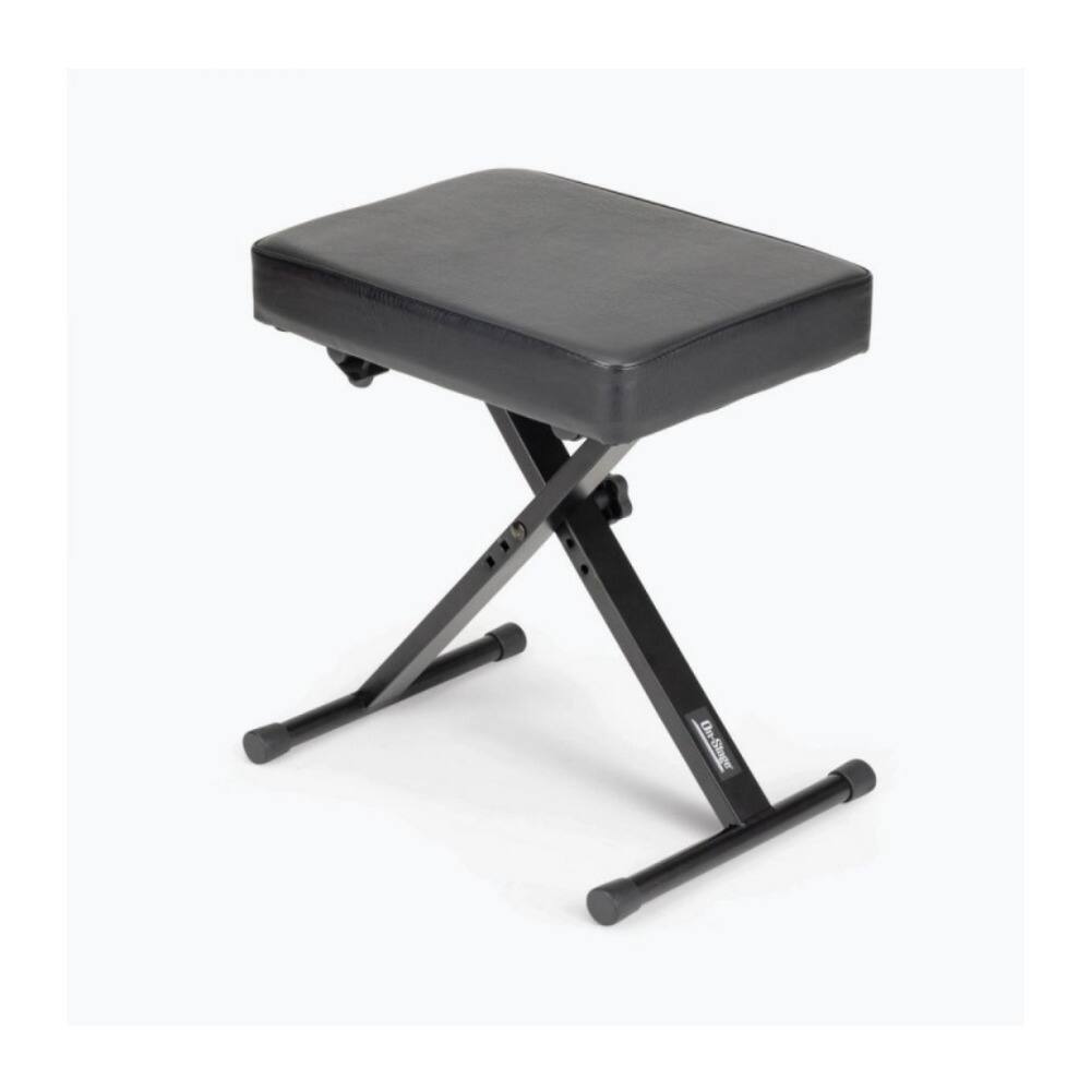 Left. On Stage Stands - On-Stage Three-Position X-Style Keyboard Bench (Black).