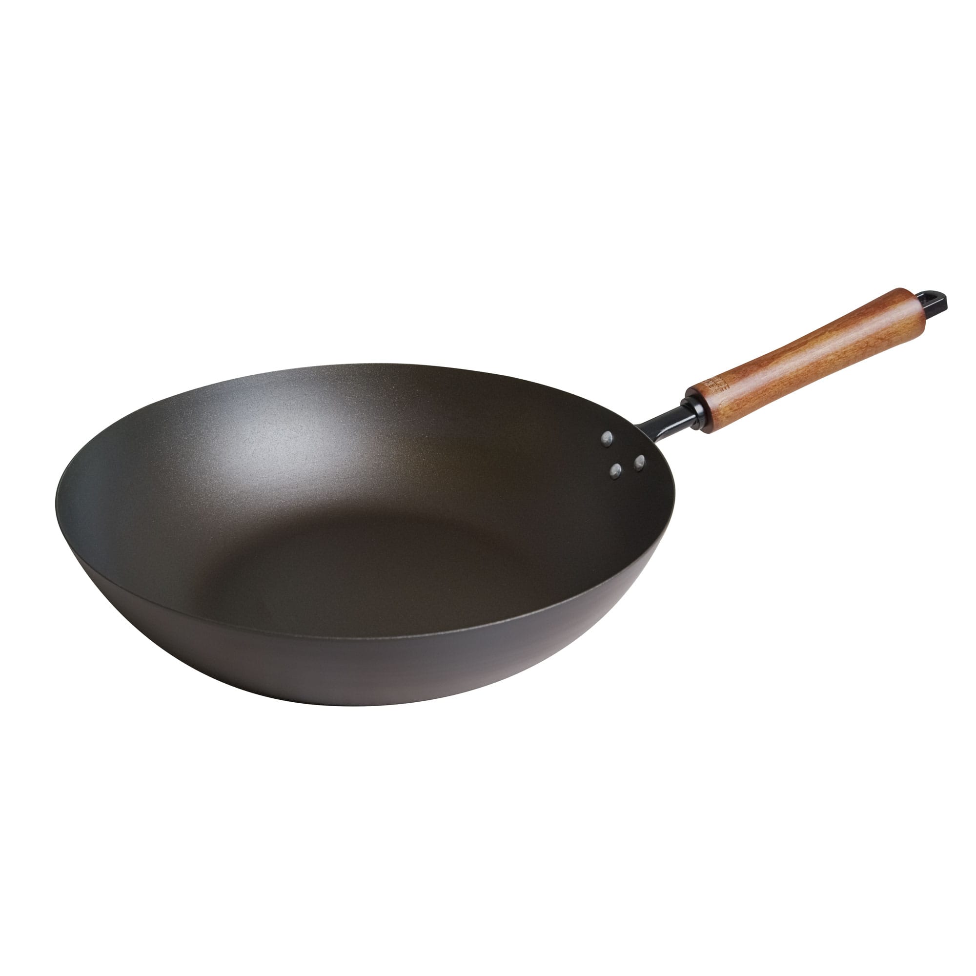 Escali - Joyce Chen Classic Series 12-Inch Carbon Steel Preseasoned Stir Fry Pan - Black