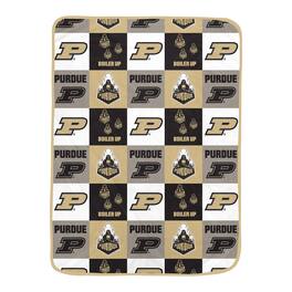 Pegasus - Purdue Boilermakers 66" x 95" Oversized Graphic Grid Ultra Cozy Blanket - Multicolor